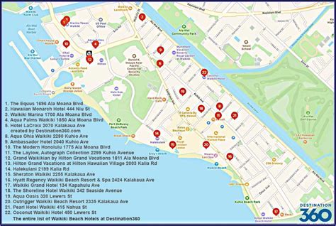 Map Of Hotels Waikiki - map : Resume Examples #MW9pBD46VA