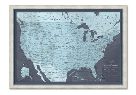 US Poster Travel Map with Push Pins | Premium Quality