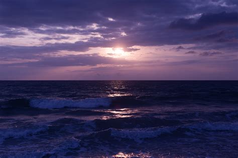 Photo of Blue Ocean and Dark Clouds during Sunset · Free Stock Photo