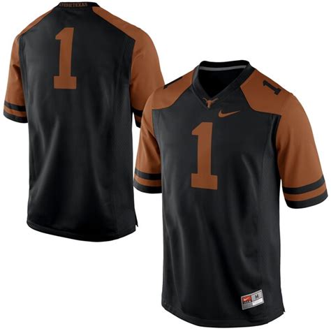 No. 1 Texas Longhorns Nike Replica Game Football Jersey - Black ...