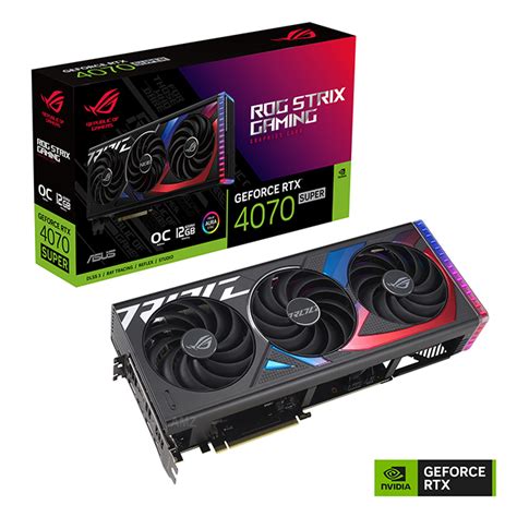 ASUS ROG Strix GeForce RTX 4070 SUPER OC Edition Gaming Graphics Card ...