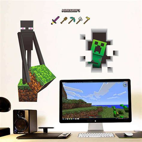 Minecraft Wall Stickers Art Decals | Boys Room | Wall Decals ...