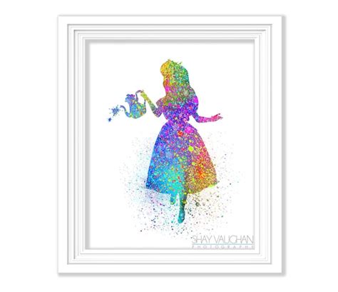 Alice In Wonderland Watercolor Alice In Wonderland Print | Etsy