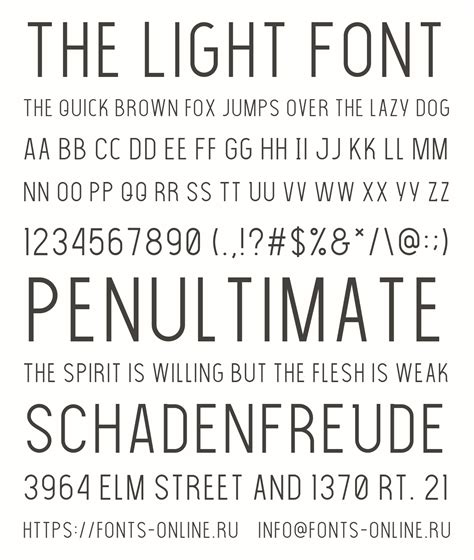 The Light Font font