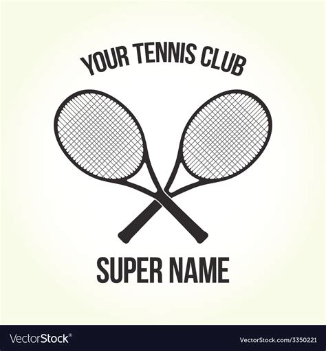 Tennis club logo Royalty Free Vector Image - VectorStock