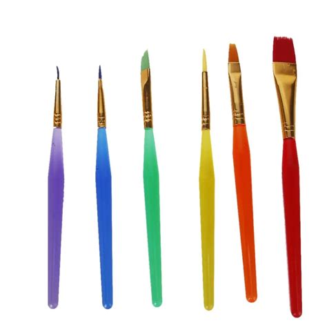 Paint Brushes 6 Pcs Set for Oil Painting-in Paint Brushes from Office ...