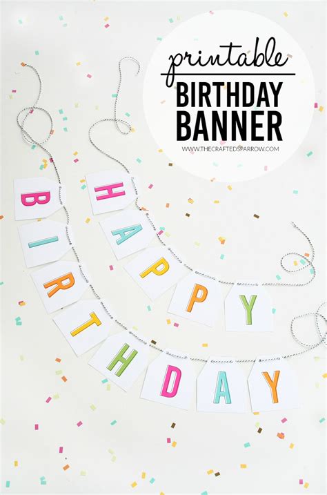 Free Printable Birthday Banner