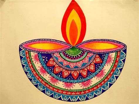 Diwali Diya Mandala Art | Doodle art designs, Book art drawings, Cute ...