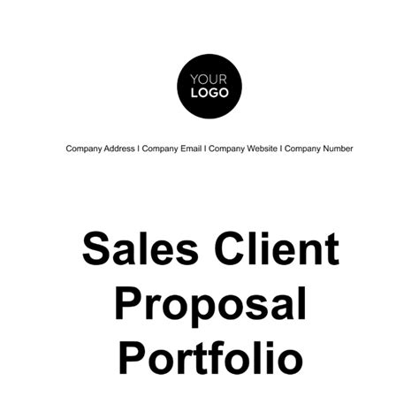 Sales Client Proposal Portfolio Template - Edit Online & Download ...