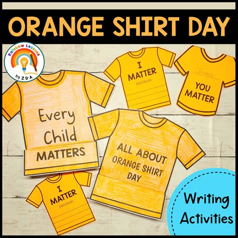 Orange Shirt Day Writing Crafts | Orange Shirt Day Activities ...