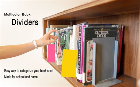 Amazon.com : 12 Packs Library Book Dividers for Shelves with Stickers ...