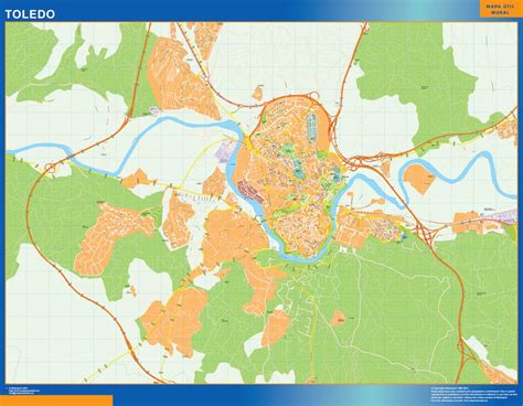 Map of Toledo Spain | Wall maps