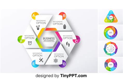 an image of a colorful hexagonal business info graphic design with ...