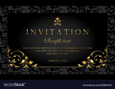 Invitation card luxury design template Royalty Free Vector