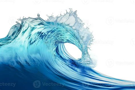 Ocean blue wave isolated on white background 27992961 Stock Photo at ...