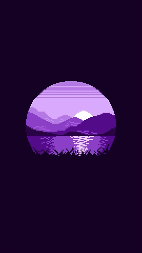 Pixel Art - Purple Scenery