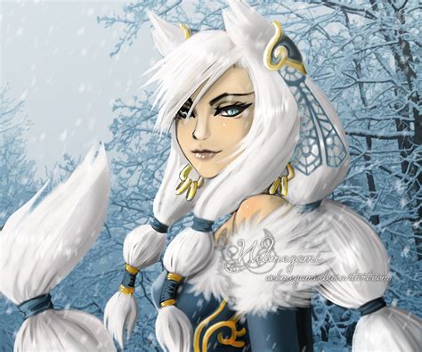 Snow fox by Webmegami on Newgrounds