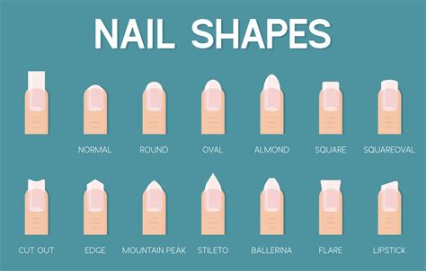 nail shapes for manicure and pedicure icon 464045 Vector Art at Vecteezy