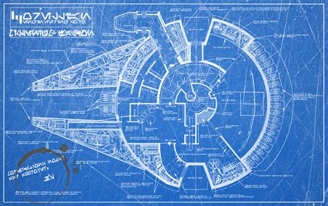 Blueprints Of The Millennium Falcon | contosdanoiva