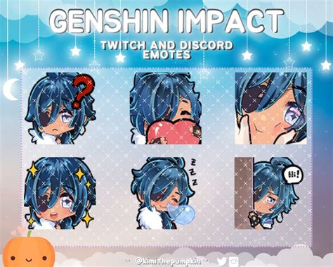 Kaeya Twitch Emotes / Genshin Impact Animated Emotes for - Etsy UK