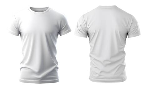 Blank White T Shirt Template Front And Back View 10227315 Vector Art ...