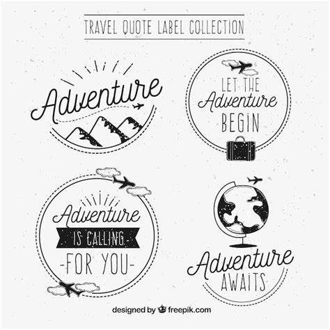 Pack of hand drawn adventure stickers Vector | Free Download