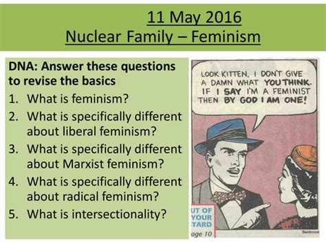 Sociology H580 / H180 Nuclear Family: Feminism | Teaching Resources