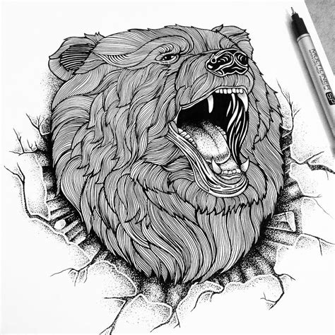 Angry Bear Drawing at GetDrawings | Free download