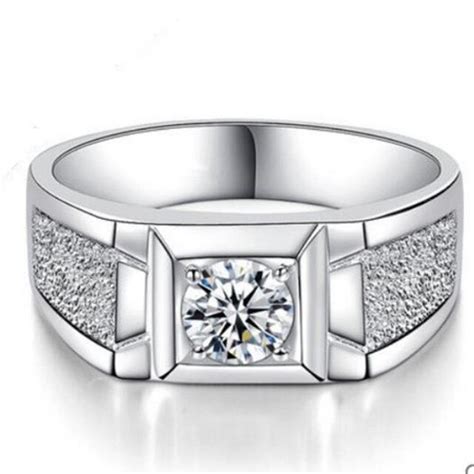 YKNRBPH New Fashion S925 Sterling Silver Diamond Ring Domineering and ...