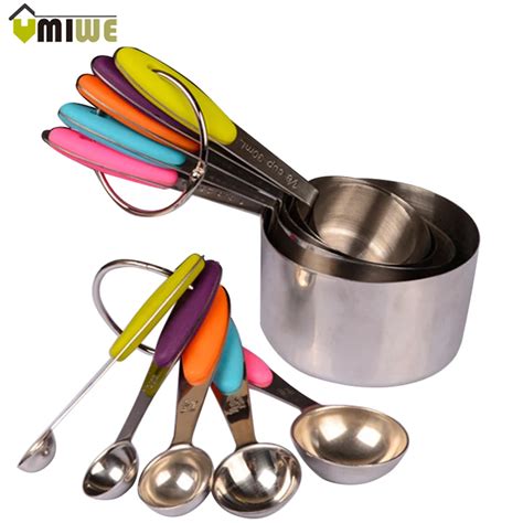 10pcs/set Kitchen Tools And Cooking Stainless Steel Measuring Cups ...