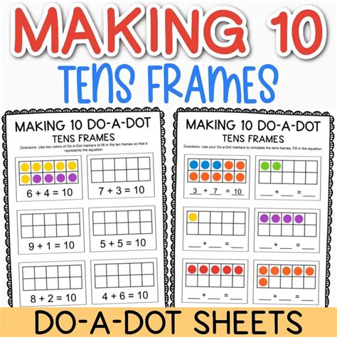 Base Tens Blocks | Free Printable Worksheet for 10 Frames