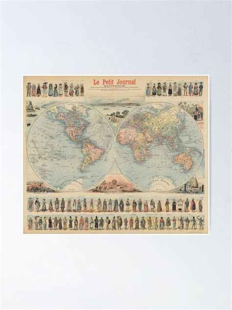 "Old Map of the World in 1880." Poster by ganje | Redbubble