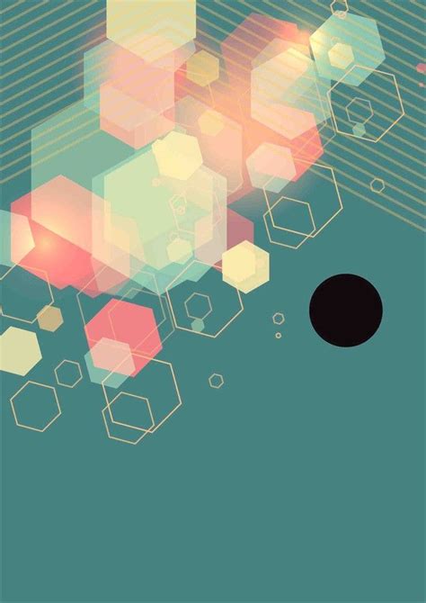 an abstract background with hexagonal shapes and black dot on the ...