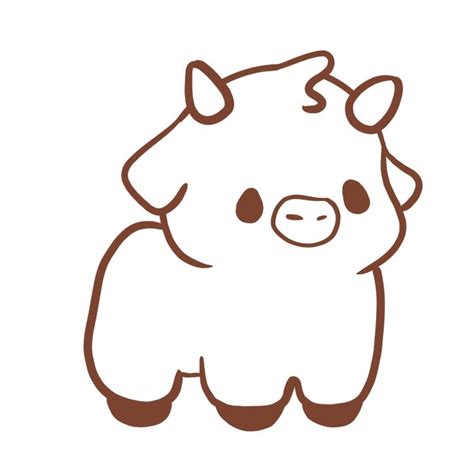 How to Draw a Kawaii Cow - Draw Cartoon Style!