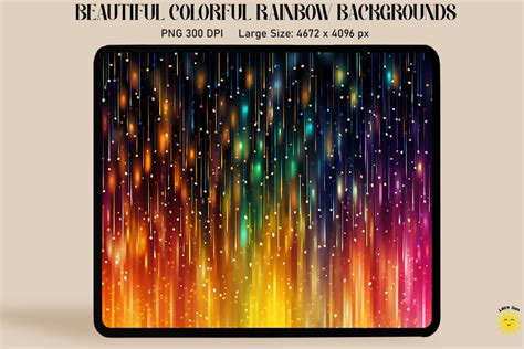 Colorful Rainbow Rain Backgrounds Graphic by Lazy Sun · Creative Fabrica