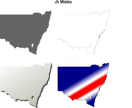 New South Wales Australia Flag Cartography Place Color Vector ...