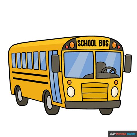 How to Draw a Cartoon School Bus - Really Easy Drawing Tutorial