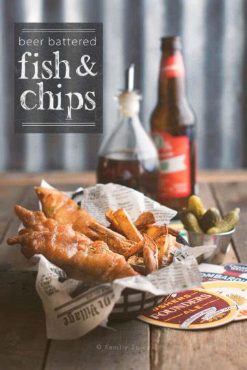 Classic Beer Battered Fish and Chips - Family Spice