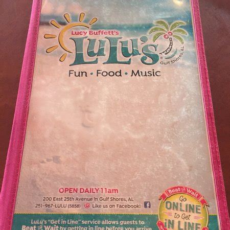 LuLu's Gulf Shores - Menu, Prices & Restaurant Reviews - TripAdvisor