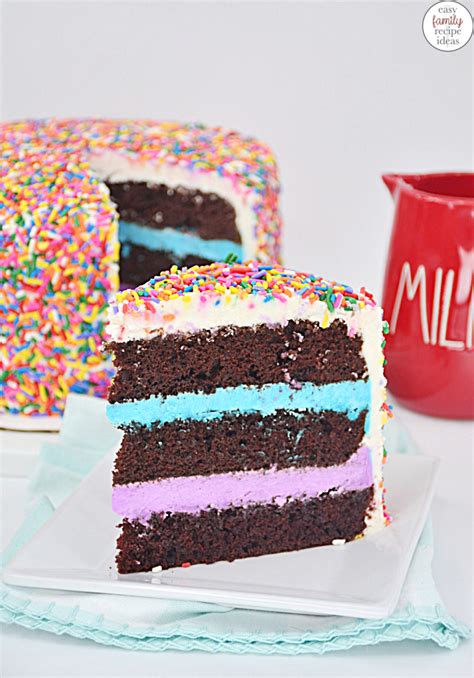 Chocolate Rainbow Sprinkle Cake Recipe