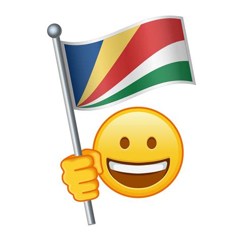 Emoji with Seychelles flag Large size of yellow emoji smile 42151447 ...