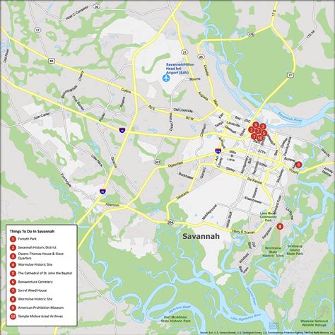 Savannah Georgia Map - GIS Geography