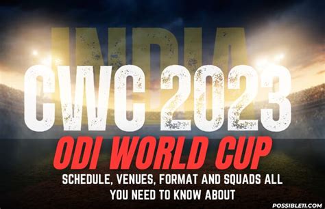 ICC World Cup 2023: Schedule, Venues, Format, Squads All You Need To Know