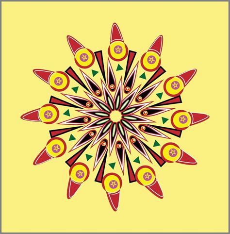 Modern Trendy Mandala rangoli vector illustration 21471359 Vector Art ...