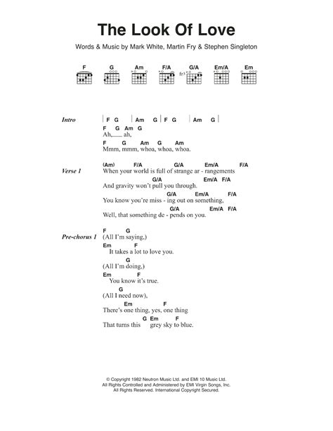 The Look Of Love by ABC - Guitar Chords/Lyrics - Guitar Instructor