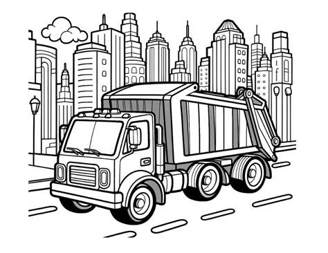 Free Garbage Truck Coloring Pages For Kids