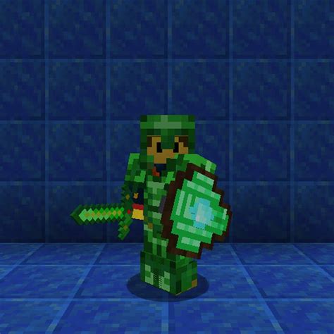 Emerald Armor/sword/shield Minecraft Texture Pack