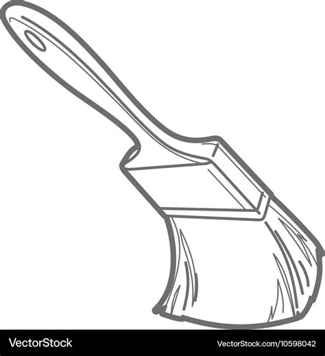 Paint brush outline Royalty Free Vector Image - VectorStock