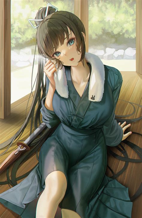 Cute Female Swordsman iPhone Wallpaper, Anime Art | [785×1200 ...