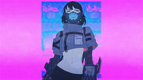 Cyberpunk Anime Girl Toxic Mask Live Wallpaper - MoeWalls